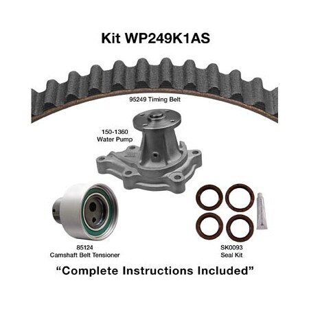 Dayco 93-98 Mercury-Nissan 3L Water Pump Kit, Wp249K1As WP249K1AS